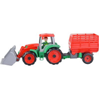 Lena Truxx Traktor s vlekom na seno, ozdobný kartón