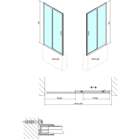 Polysan DEEP sprchové dvere posuvné 1400x1500mm, číre sklo MD1415