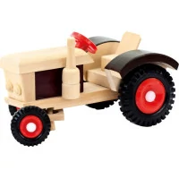 Bino Traktor s gumovými kolesami a vlečkou ABC
