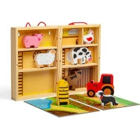 Bigjigs Toys Krabička na hranie farma zvierat
