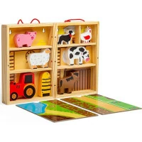 Bigjigs Toys Krabička na hranie farma zvierat