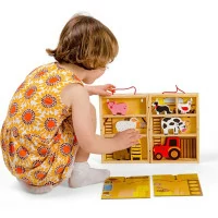 Bigjigs Toys Krabička na hranie farma zvierat