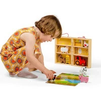 Bigjigs Toys Krabička na hranie farma zvierat