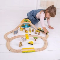 Bigjigs Rail Drevená vláčikodráha Safari