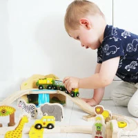 Bigjigs Rail Drevená vláčikodráha Safari