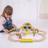 Bigjigs Rail Drevená vláčikodráha Safari