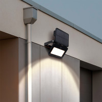 Solight LED solárne svetielko so senzorom, 6W, 660lm, 3CCT, Li-Ion, čierna