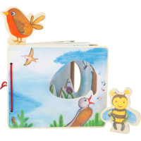 small foot Drevená obrázková knižka so včielkou