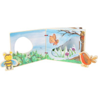 small foot Drevená obrázková knižka so včielkou