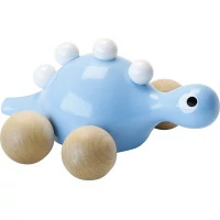 Vilac Drevený dinosaurus na kolieskach modrý
