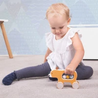 Bigjigs Toys Medvedík na kolieskach