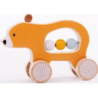 Bigjigs Toys Medvedík na kolieskach