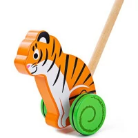 Bigjigs Baby Drevený jazdík Tiger