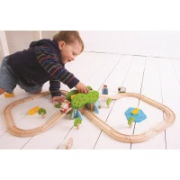 Bigjigs Rail drevená vláčikodráha farma - rozbalené