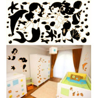 Detské samolepky KIDS color - vzor 3 - 070 čierna