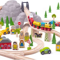 Bigjigs Rail Drevená vláčikodráha horská cesta 112 dielov