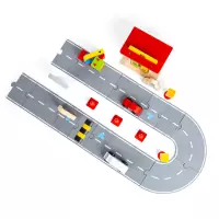 Bigjigs Rail Drevená sada príslušenstva cesty