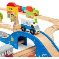 Bigjigs Rail Vláčikodráha a autodráha