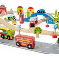 Bigjigs Rail Vláčikodráha a autodráha