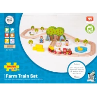 Bigjigs Rail Drevená vláčikodráha farma