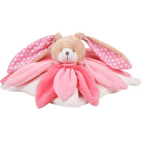 Doudou Darčeková sada - plyšový muchláčik králiček ružový 28 cm
