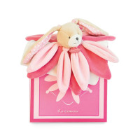 Doudou Darčeková sada - plyšový muchláčik králiček ružový 28 cm