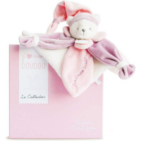 Doudou Darčeková sada - plyšový muchláčik ružový medvedík 24 cm