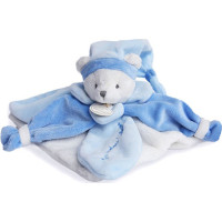 Doudou Darčeková sada - plyšový muchláčik modrý medvedík 24 cm