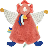 Doudou Darčeková sada - Plyšový muchláčik dinosaurus oranžový 25 cm