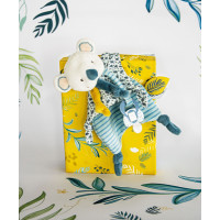 Doudou Darčeková sada - Hračka s úchytom na cumlík koala Yoca 20 cm