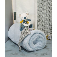 Doudou Plyšová detská deka Koala Yoca 70x100 cm modrá