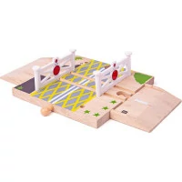 Bigjigs Rail Drevené autodráhy železničné priecestie s bránkami