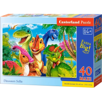 CASTORLAND Puzzle Dinosaurie selfie MAXI 40 dielikov