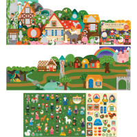 Petit Collage Znovupoužiteľné samolepky so scénou Bolo nebolo