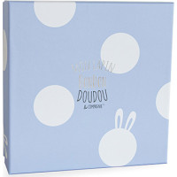 Doudou Darčeková sada - Plyšový zajačik modrý 26 cm