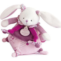 Doudou Darčeková sada - Hudobná hračka ružový zajačik 17 cm