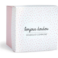 Doudou Darčeková sada ružová - králiček s muchláčikom 10 cm