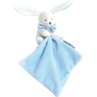 Doudou Darčeková sada modrá - zajačik s muchláčikom 10 cm