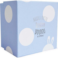 Doudou Darčeková sada - Plyšový zajačik modrý 16 cm