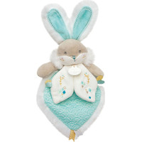 Doudou Darčeková sada - Hračka tyrkysový kamarát zajačik 24 cm