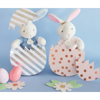 Doudou Darčeková sada - Plyšová hračka ružový zajačik - hviezda 25 cm