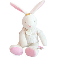 Doudou Darčeková sada - Plyšová hračka ružový zajačik - hviezda 25 cm