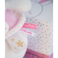 Doudou Darčeková sada - Plyšový ružový zajačik hrajúci melódiu 14 cm