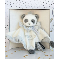 Doudou Darčeková sada - plyšový muchláčik panda 20 cm