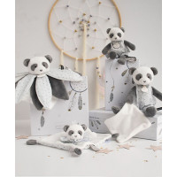 Doudou Darčeková sada - plyšová hračka panda s dečkou 20 cm