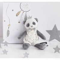 Doudou Darčeková sada - plyšová hračka panda s dečkou 20 cm