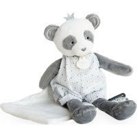 Doudou Darčeková - plyšová panda s dečkou 28 cm