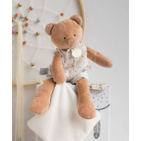 Doudou Darčeková sada - plyšová hračka medvedík s dečkou 28 cm