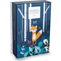 Doudou Darčeková sada Tiwipi - plyšová líška s dečkou 21 cm