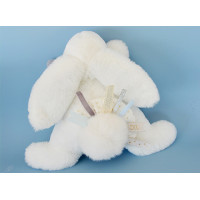 Doudou Darčeková sada - Plyšový zajačik s bielym brmbolcom 25 cm